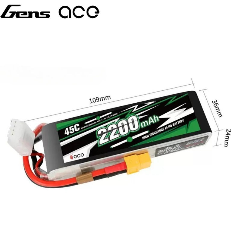 Gens ACE 格氏 G-Tech 智慧型鋰電池 3S 11.1v 2200mAh 45C
