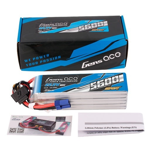 Gens ACE 格氏 Bashing G-Tech 5.6A 6S 22.2v 80C 軟包藍外銷款 EC5插頭