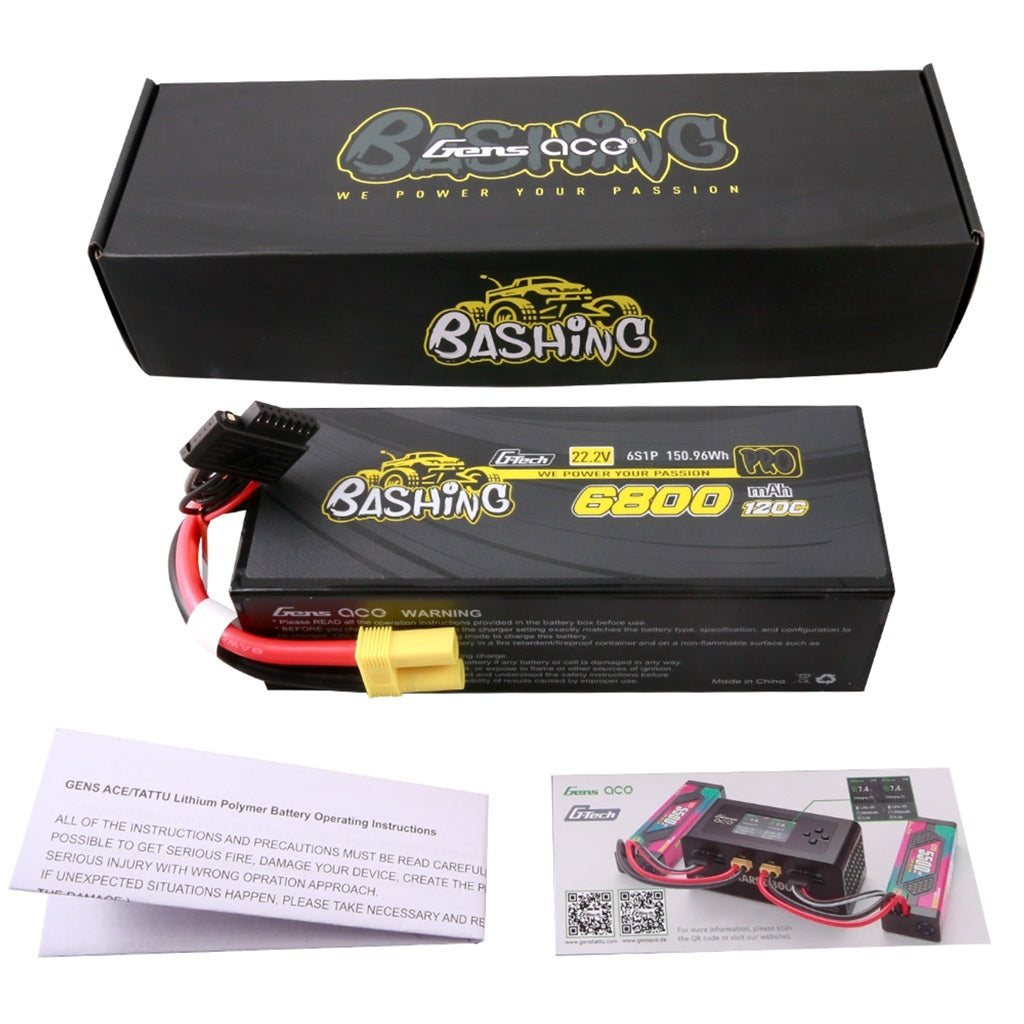 Gens ACE 格氏 BASHING 大容量硬殼鋰電池 6S 22.2v 6800mAh 120C