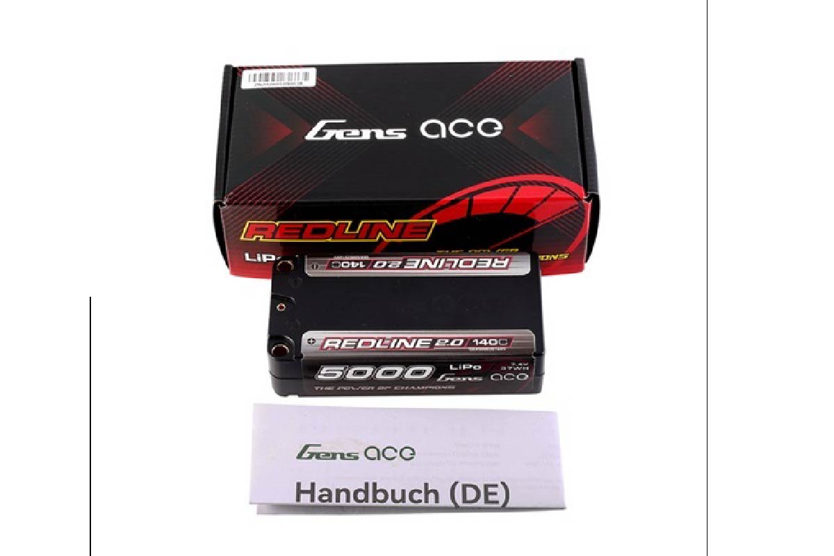 Gens ACE 格氏 REDLINE 2.0 競賽級常壓鋰電池 2S 7.4v 5000mAh 140C 短電