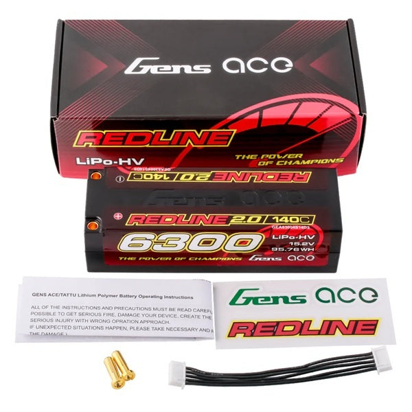 Gens ACE 格氏 REDLINE 2.0 競賽級高壓鋰電池 4S 15.2v 6300mAh 140C