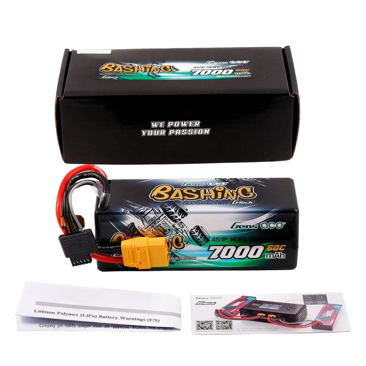 Gens ACE 格氏 G-Tech 智慧型硬殼鋰電池 4S 14.8v 7000mAh 60C