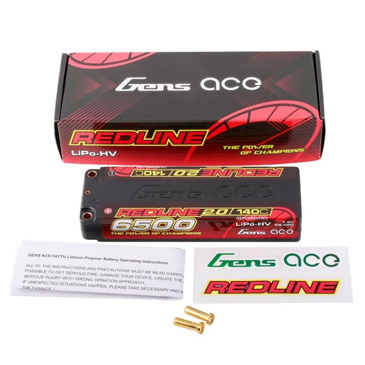 Gens ACE 格氏 REDLINE 2.0 競賽級高壓鋰電池 2S 7.6v 6500mAh 140C 長電