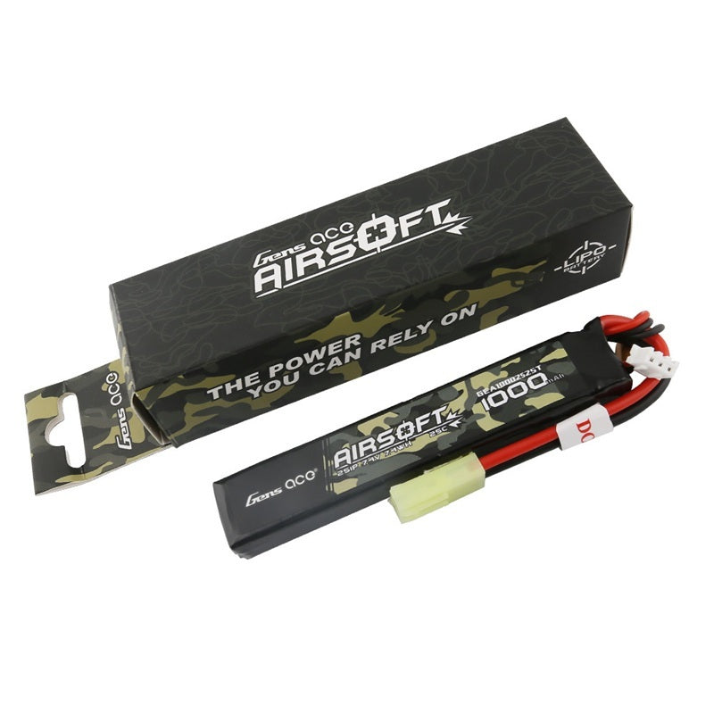 Gens ACE 格氏 AIRSOFT 生存遊戲裝備用鋰電池 2S 7.4v 1000mAh 25C 田宮小綠頭
