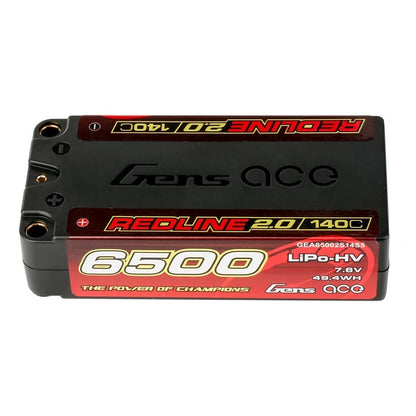 Gens ACE 格氏 REDLINE 2.0 競賽級短型高壓鋰電池 2S 7.6v 6500mAh 140C 短電