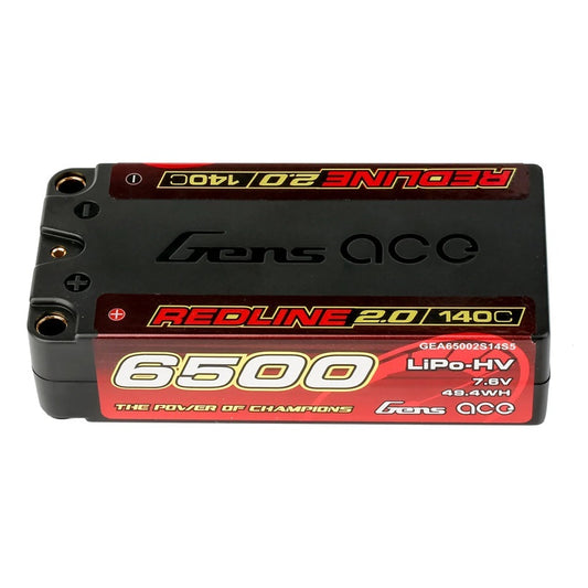 Gens ACE 格氏 REDLINE 2.0 競賽級短型高壓鋰電池 2S 7.6v 6500mAh 140C 短電