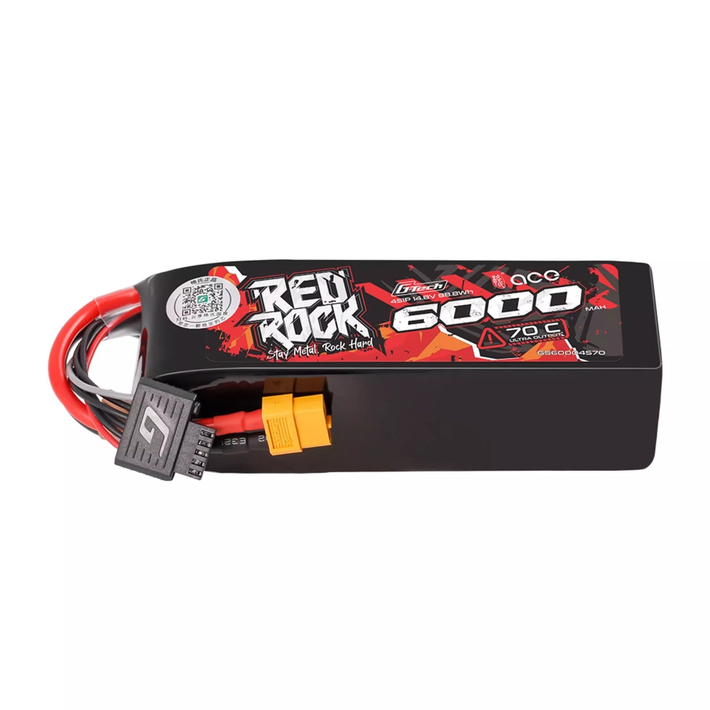 Gens ACE 格氏 REDROCK 智慧型鋰電池帶電量顯示 4S 14.8v 6000mAh 70C