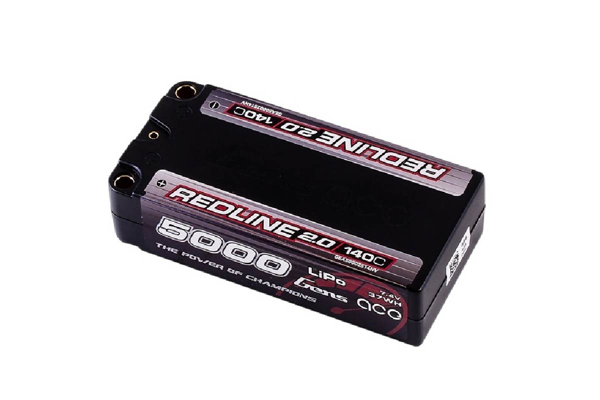 Gens ACE 格氏 REDLINE 2.0 競賽級常壓鋰電池 2S 7.4v 5000mAh 140C 短電