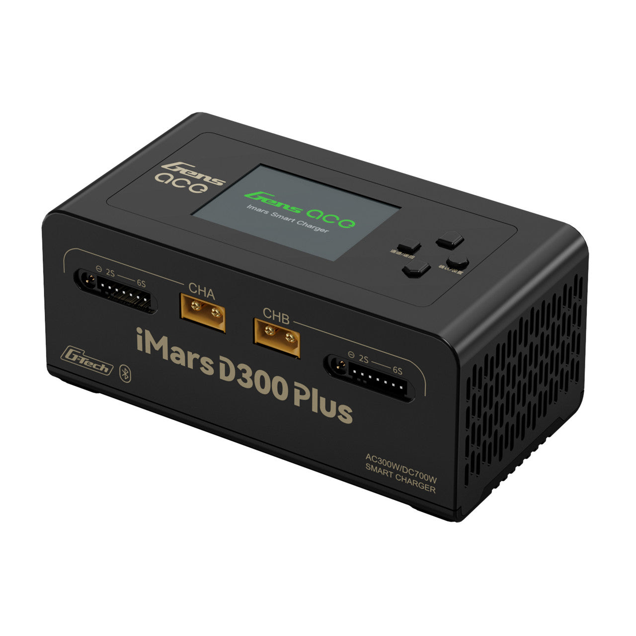 Gens ACE 格氏 iMARS D300 PLUS G-Tech 智能型平衡雙通道鋰電池充電器 1-6S 16A (黑)