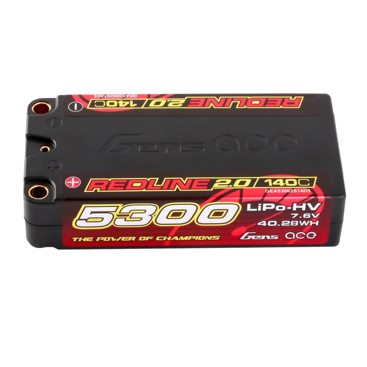 Gens ACE 格氏 REDLINE 2.0 競賽級短型高壓鋰電池 2S 7.6v 5300mAh 140C 短電