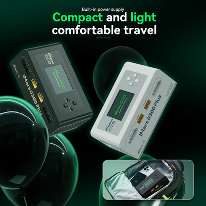 Gens ACE 格氏 iMARS D300 PLUS G-Tech 智能型平衡雙通道鋰電池充電器 1-6S 16A (白)