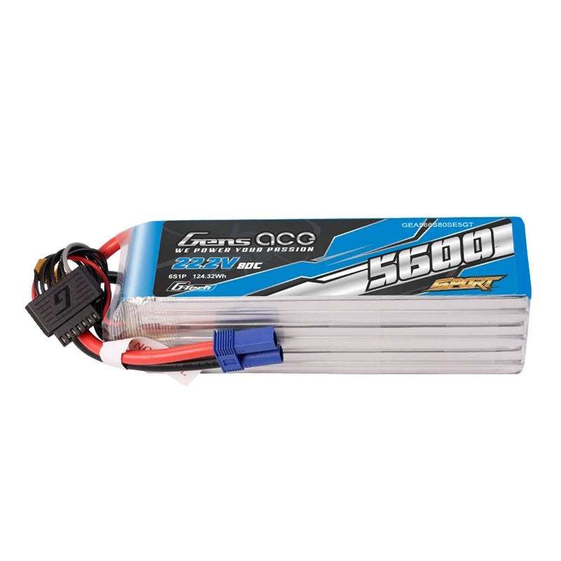 Gens ACE 格氏 Bashing G-Tech 5.6A 6S 22.2v 80C 軟包藍外銷款 EC5插頭