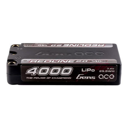 Gens ACE 格氏 REDLINE 2.0 競賽級常壓鋰電池 2S 7.4v 4000mAh 140C 短電