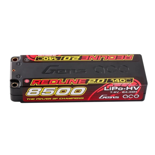 Gens ACE 格氏 REDLINE 2.0 競賽級大容量高壓鋰電池 2S 7.6v 8500mAh 140C 長電