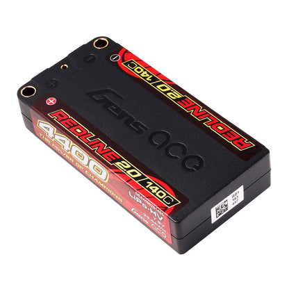 Gens ACE 格氏 REDLINE 2.0 競賽級短型高壓鋰電池 2S 7.6v 4400mAh 140C 短電