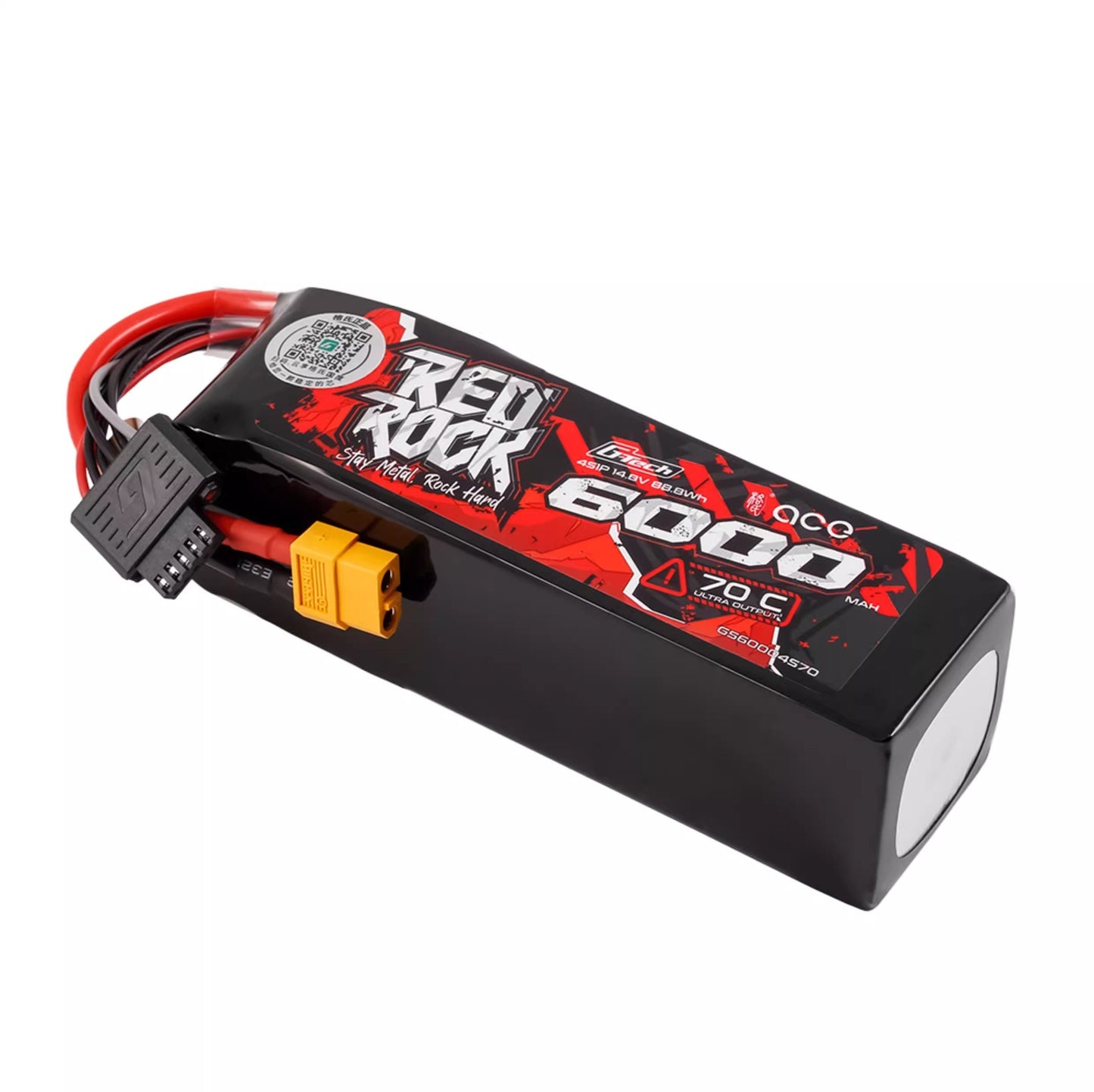 Gens ACE 格氏 REDROCK 智慧型鋰電池帶電量顯示 4S 14.8v 6000mAh 70C
