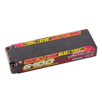 Gens ACE 格氏 REDLINE 2.0 競賽級超低重心高壓鋰電池 2S 7.6v 6100mAh 140C 薄長電