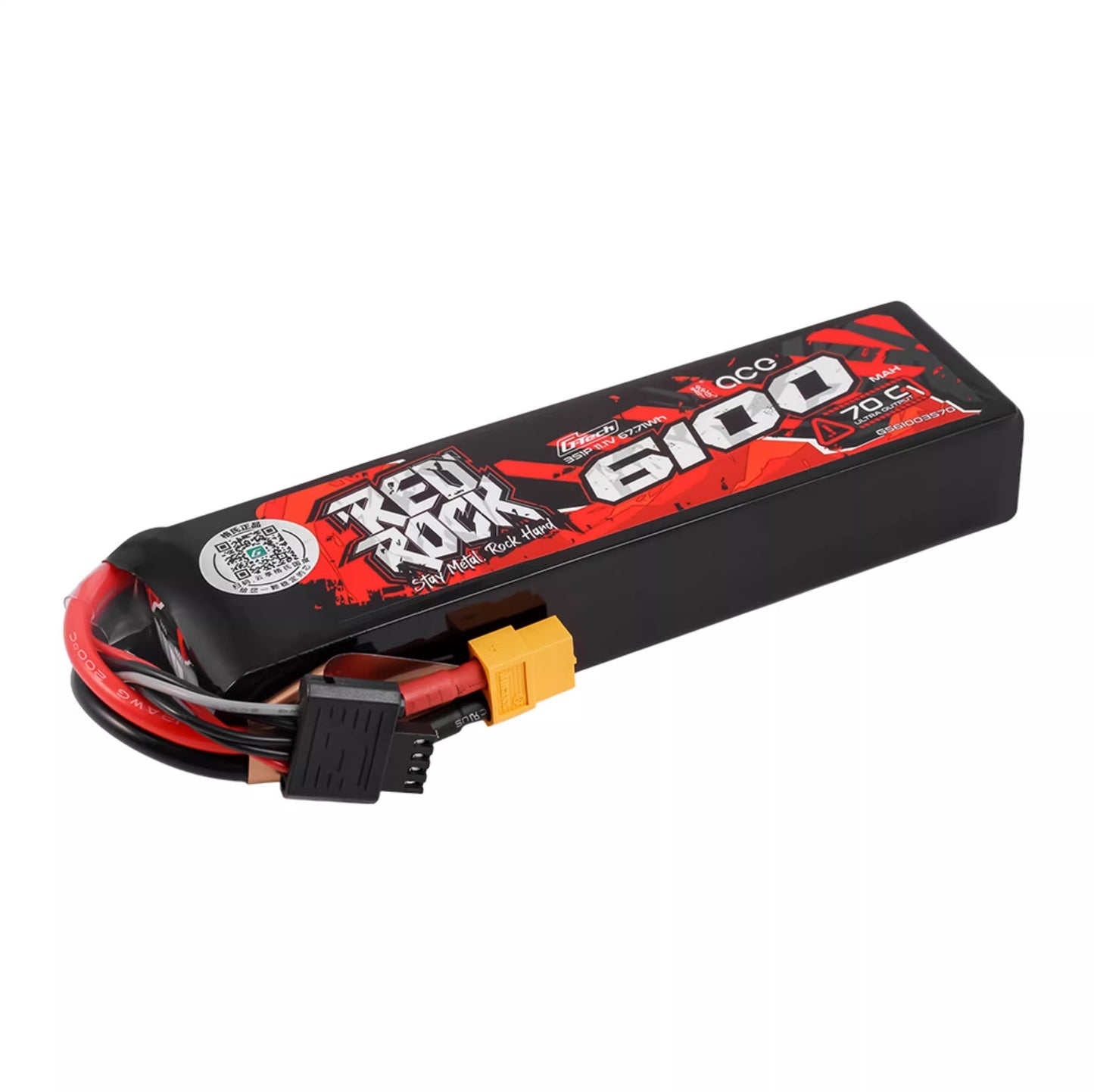 Gens ACE 格氏 REDROCK 智慧型鋰電池帶電量顯示 3S 11.1v 6100mAh 70C