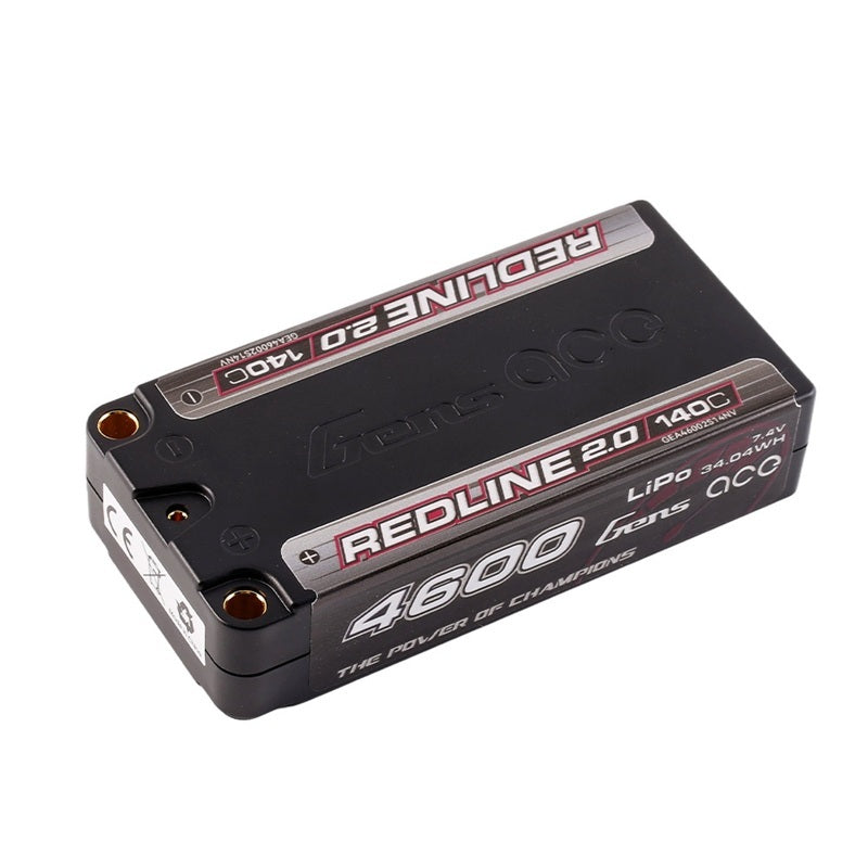 Gens ACE 格氏 REDLINE 2.0 競賽級常壓鋰電池 2S 7.4v 4600mAh 140C 短電