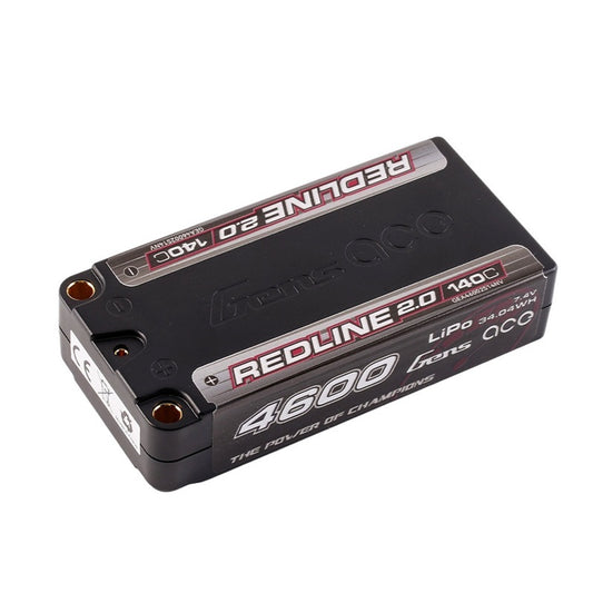 Gens ACE 格氏 REDLINE 2.0 競賽級常壓鋰電池 2S 7.4v 4600mAh 140C 短電