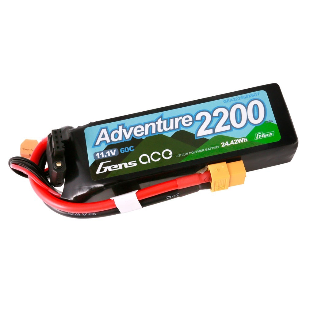 Gens ACE 格氏 Adventure G-Tech 2.2A 3S 11.1v 60C 軟包小車用電 XT60 附轉T插頭
