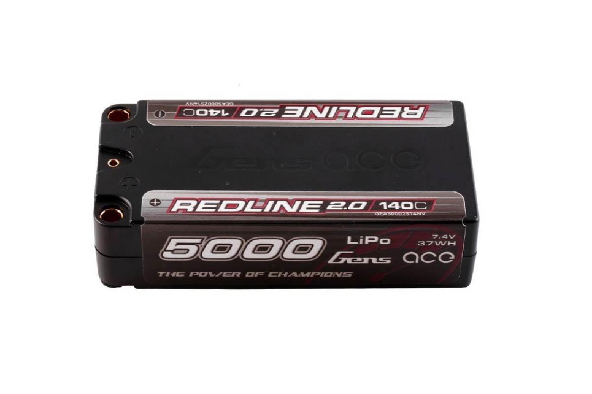 Gens ACE 格氏 REDLINE 2.0 競賽級常壓鋰電池 2S 7.4v 5000mAh 140C 短電