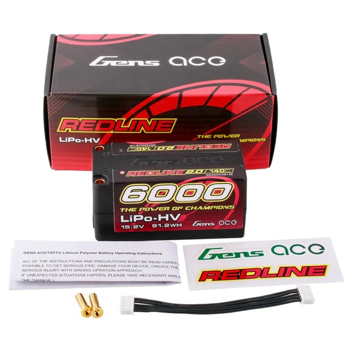 Gens ACE 格氏 REDLINE 2.0 競賽級高壓鋰電池 4S 15.2v 6000mAh 140C 短電