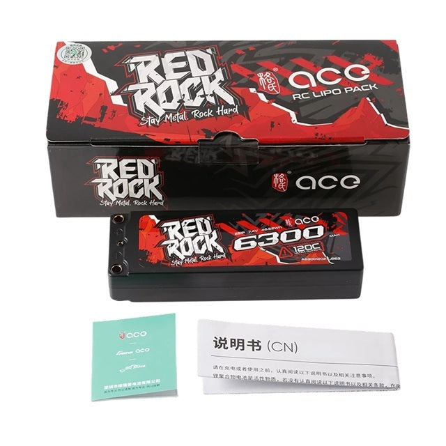Gens ACE 格氏 REDROCK 硬殼常壓鋰電池 2S 7.4v 6300mAh 120C 長電