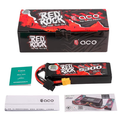 Gens ACE 格氏 REDROCK 智慧型鋰電池帶電量顯示 3S 11.1v 5300mAh 70C