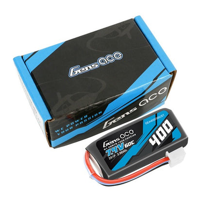 Gens ACE 格氏 Bashing 400mAh 2S 7.4v 60C 軟包迷你鋰電 蚊車 Mini-Z 250級直升機適用
