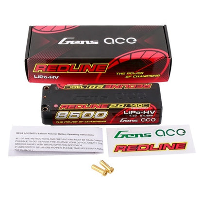 Gens ACE 格氏 REDLINE 2.0 競賽級大容量高壓鋰電池 2S 7.6v 8500mAh 140C 長電