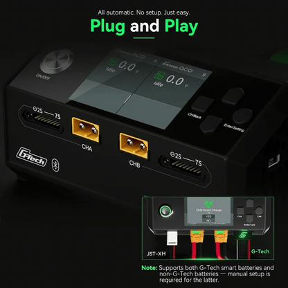 Gens ACE 格氏 iMARS D1000 PLUS G-Tech 1000W 智能平衡雙通道鋰電池充電器 1-7S 25A (黑)