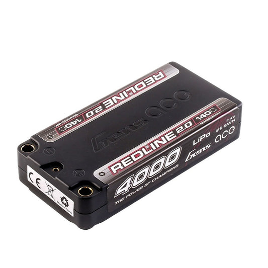 Gens ACE 格氏 REDLINE 2.0 競賽級常壓鋰電池 2S 7.4v 4000mAh 140C 短電