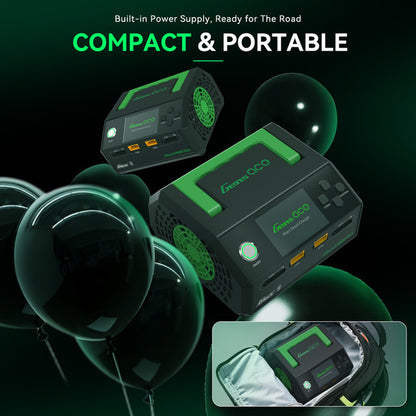 Gens ACE 格氏 iMARS D1000 PLUS G-Tech 1000W 智能平衡雙通道鋰電池充電器 1-7S 25A (黑)