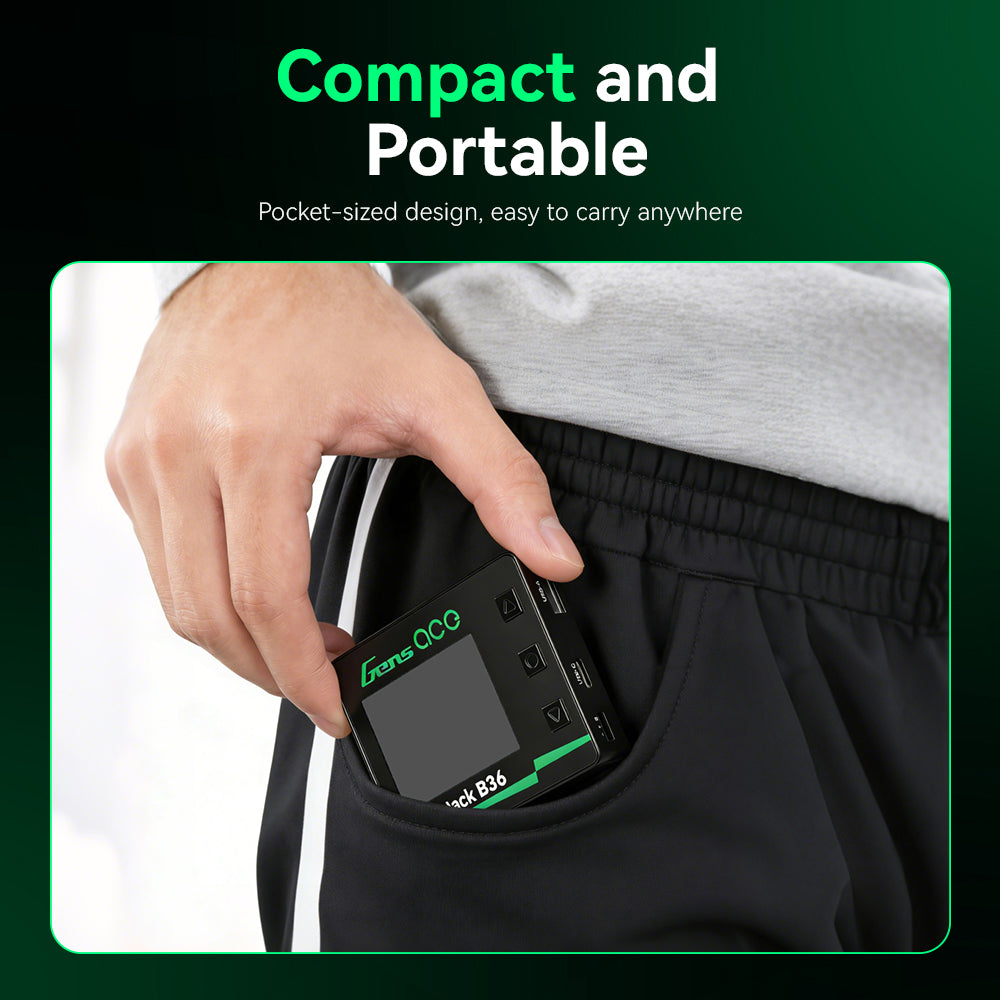 Gens ACE iCheck B36 多功能智慧電池檢測器 帶平衡功能伺服機測試 Type-C 充電
